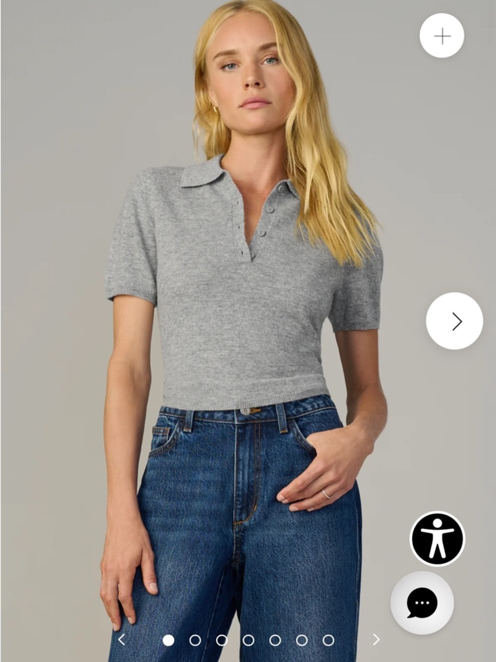 Joe’s Jeans THE CASHMERE SHORT SLEEVE POLO SWEATER
